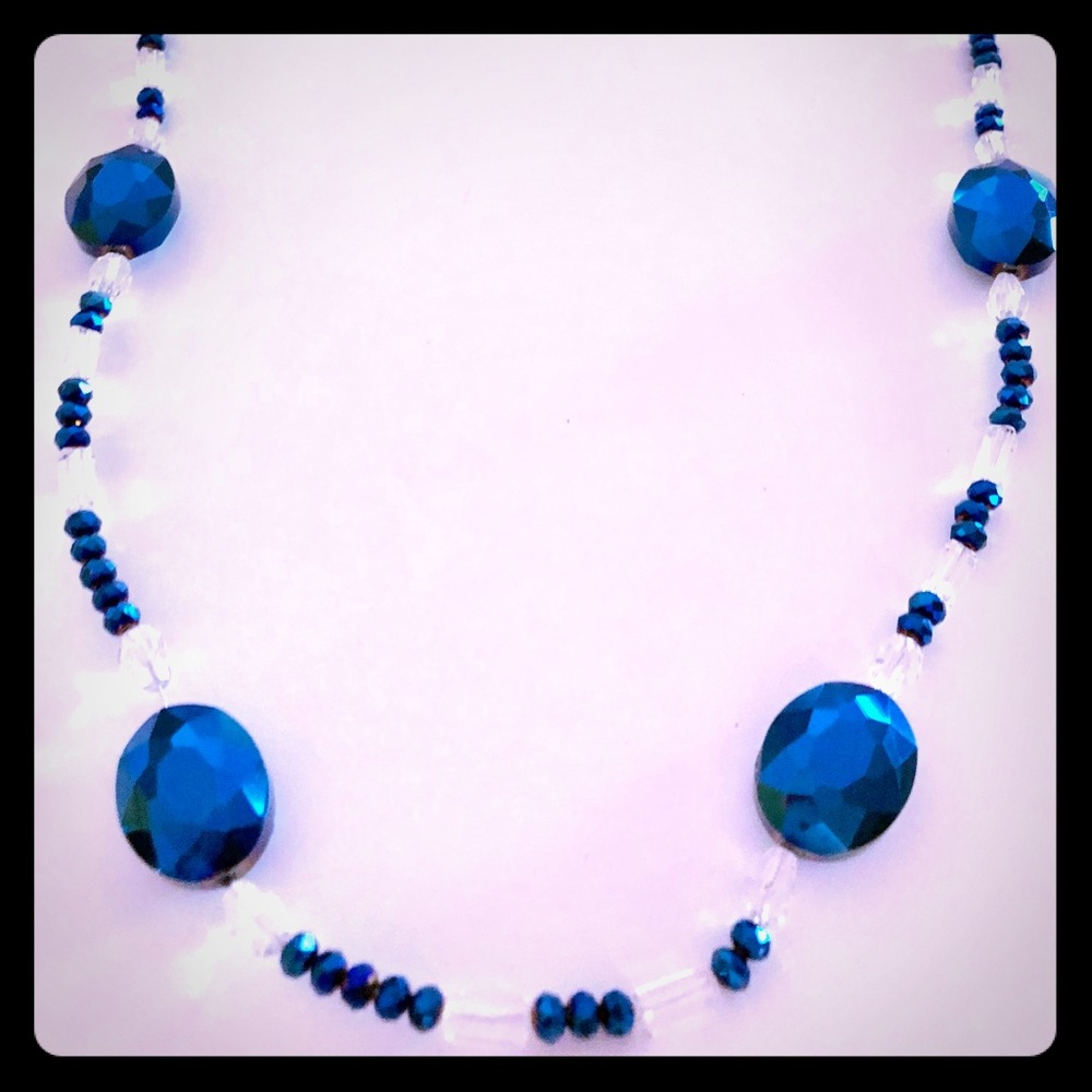 Beautiful dark blue with crystal accents